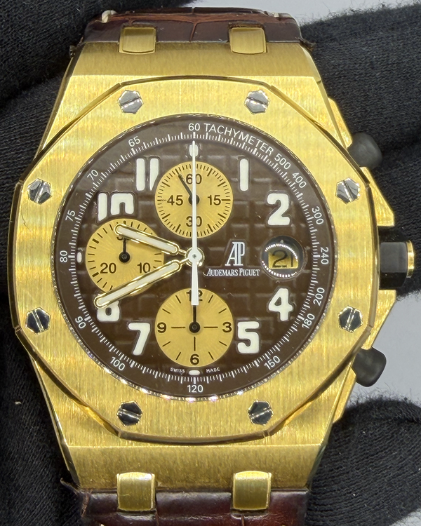 Audemars Piguet Royal Oak Offshore “Arnold Schwarzenegger” L.E. 42MM Brown Dial Leather Strap (26007BA.OO.D022CR.01)