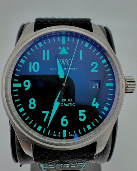 No Reserve - 2025 IWC Schaffhausen Pilot Mark XX Mercedes-AMG Petronas F1 40MM Black Dial Leather Strap (IW328210)
