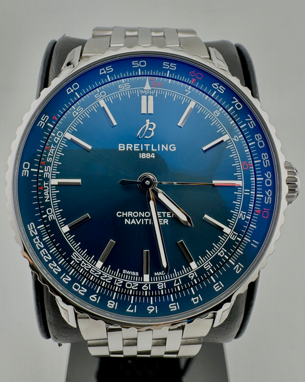 No Reserve - 2024 Breitling Navitimer Automatic 41MM Blue Dial Steel Bracelet (A17329)
