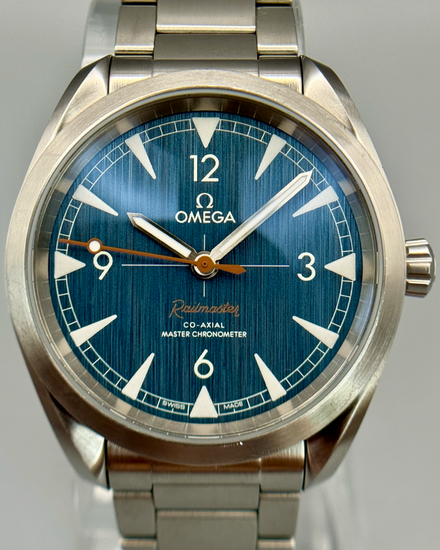 2017 Omega Seamaster Railmaster 40MM Blue Dial Steel Bracelet (220.10.40.20.03.001)