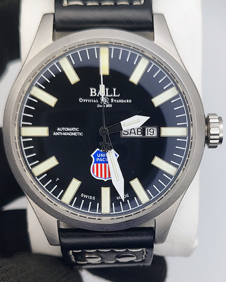 Ball Engineer Master II Union Pacific Big Boy L.E. 46MM Black Dial Aftermarket Leather Strap (NM1080C)