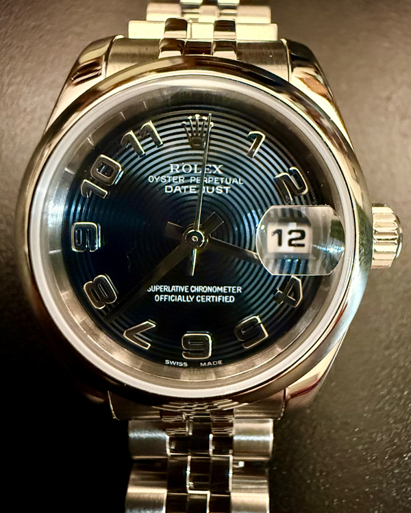 2015 Rolex Lady-Datejust 26MM Blue Dial Jubilee Bracelet (179160)