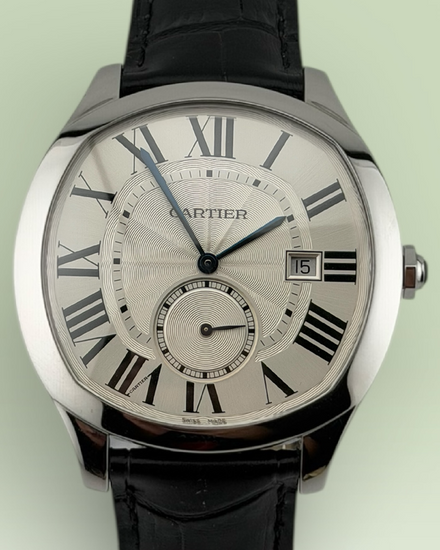 2021 Cartier Drive De Cartier 41MM Silver Dial Leather Strap (WSNM0015)