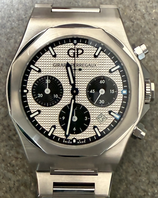 2023 Girard Perregaux Laureato "Panda" 42MM Silver Dial Steel Bracelet (81020-11-131-11A)