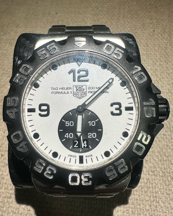 No Reserve - 2013 Tag Heuer Formula 1 44MM Quartz White Dial Steel Bracelet (WAH1011)