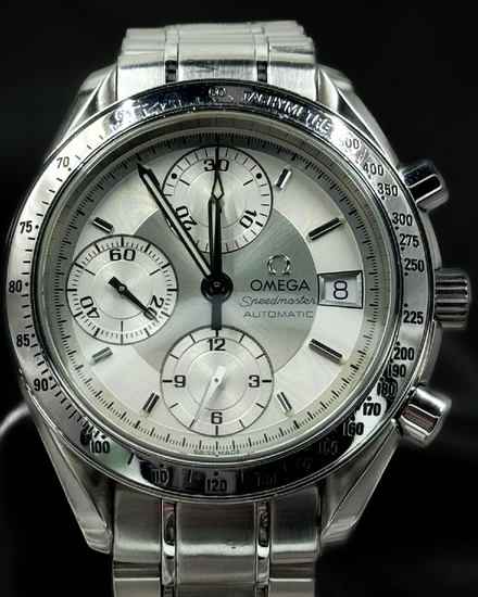 No Reserve - Omega Speedmaster Date 39MM Silver Dial Steel Bracelet (3513.30.00)
