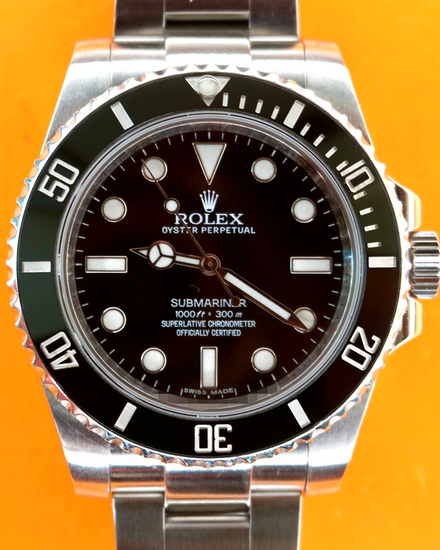 2015 Rolex Submariner No-Date 40MM Black Dial Oyster Bracelet (114060)