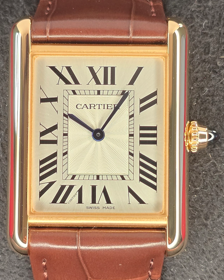 2025 Cartier Tank Louis Cartier 33.7MM Silver Dial Leather Strap (WGTA0011)