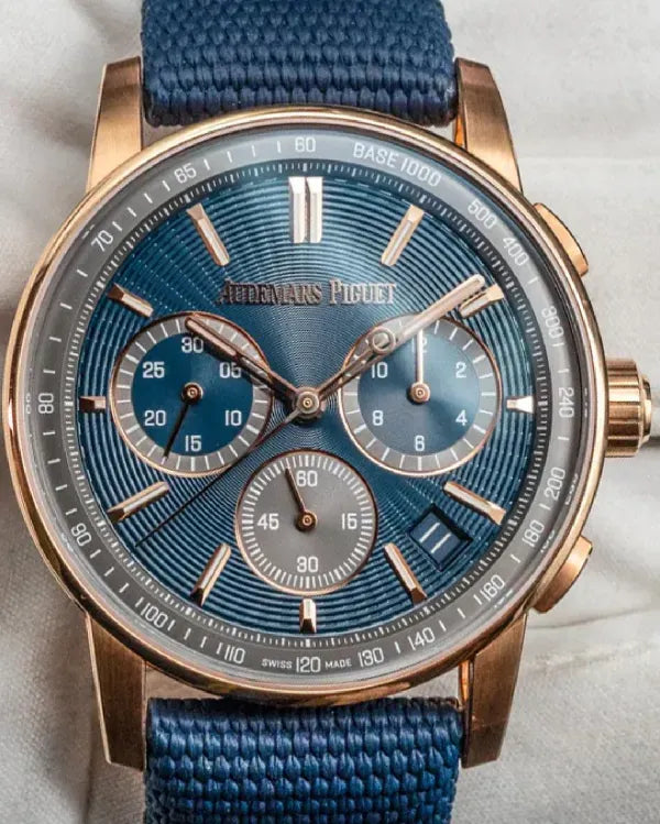 2024 Audemars Piguet Code 11.59 41MM Blue Dial Textile Strap (26393OR.OO.A348KB.01)