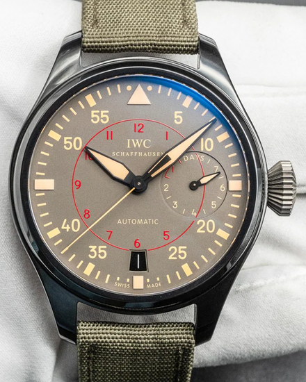 2015 IWC Schaffhausen Pilot Top Gun Miramar 48.6MM Anthracite Dial Textile Strap (IW501902)