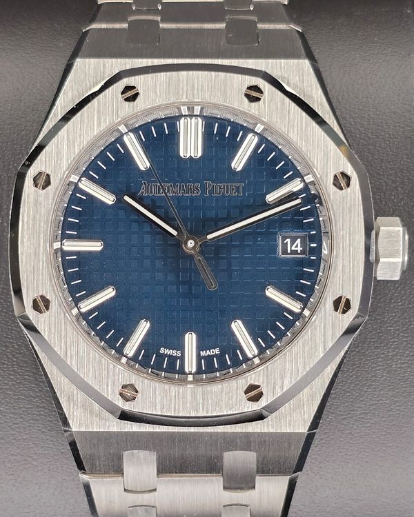 2022 Audemars Piguet Royal Oak "50th Anniversary" 37MM Blue Dial Steel Bracelet (15550ST.OO.1356ST.02)