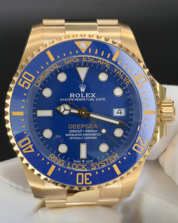 2025 Rolex Sea-Dweller Deepsea "Bluesy" 44MM Blue Dial Yellow Gold Oyster Bracelet (136668LB)