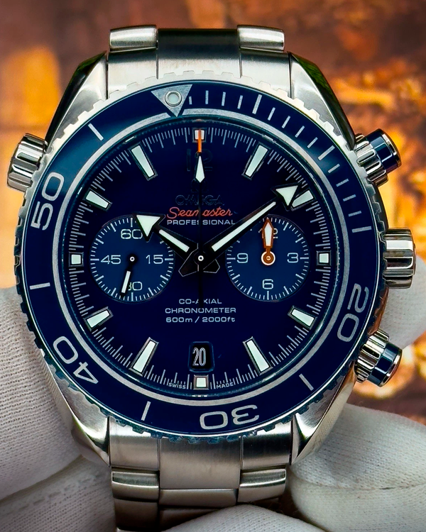 2019 Omega Seamaster Planet Ocean 600M 45.5MM Blue Dial Titanium Bracelet (232.90.46.51.03.001)