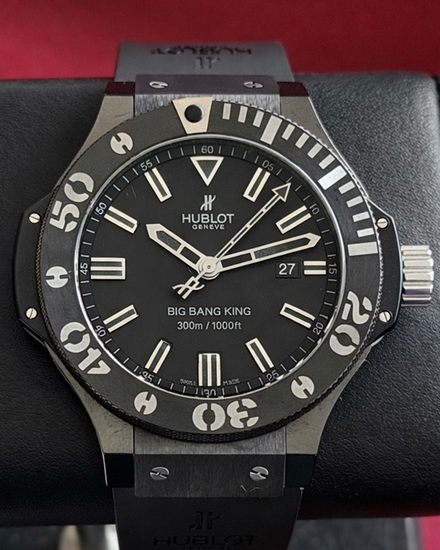 Hublot Big Bang Black Magic 48MM Black Dial Rubber Strap (322.CK.1140.RX)