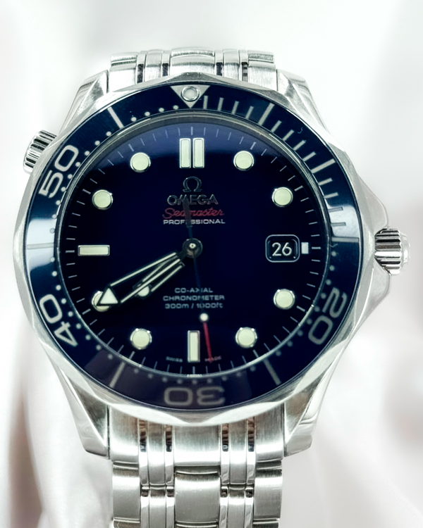 No Reserve - 2017 Omega Seamaster Diver 300M 41MM Blue Dial Steel Bracelet (212.30.41.20.03.001)