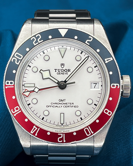 2023 Tudor Black Bay GMT "Pepsi" 41MM White "Opaline" Dial Steel Bracelet (79830RB)