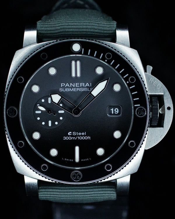 2024 Panerai Submersible QuarantaQuattro "Grigio Roccia" 44MM Anthracite Dial Textile Strap (PAM01288)