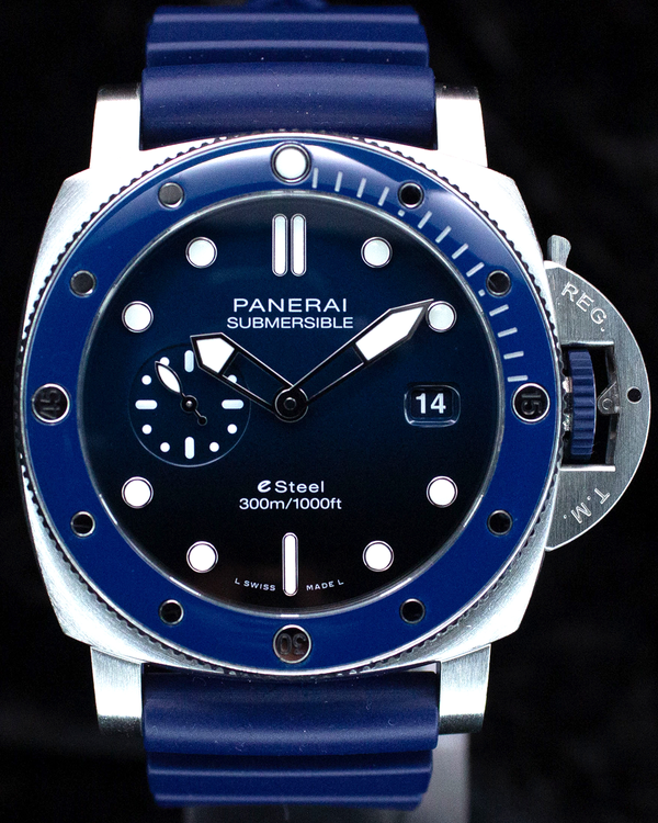 2022 Panerai Submersible QuarantaQuattro Blu Profondo 44MM Blue Dial Rubber Strap (PAM01289)