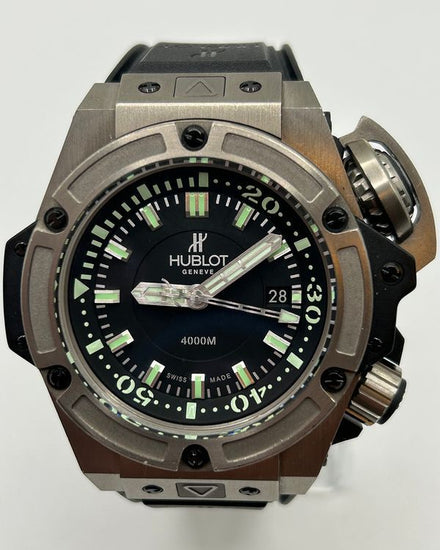 Hublot King Power Diver 4000 Musée Océanographique Monaco L.E. 48MM Black Dial Rubber Strap (731.NX.1190.RX)