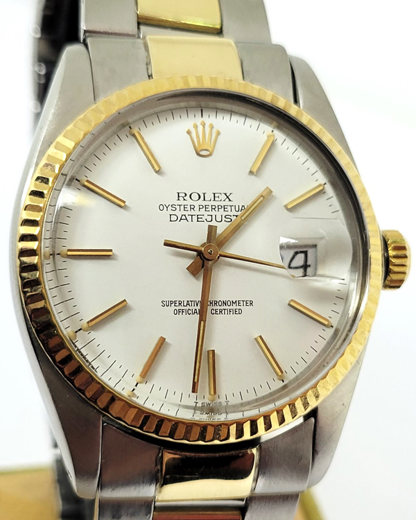 1984 Rolex Datejust 36MM White Dial Two-Tone Oyster Bracelet (16013)