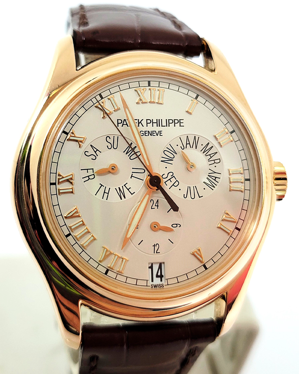 Patek Philippe Annual Calendar 37MM Silver Dial Leather Strap (5035R-001)
