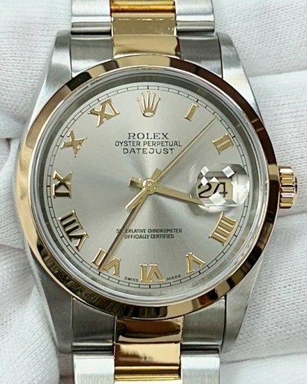2004 Rolex Datejust 36MM Slate Dial Two-Tone Oyster Bracelet (16203)