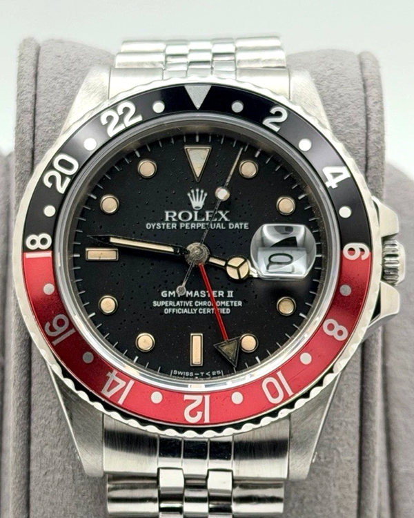 1987 Rolex GMT-Master II "Coke Fat Lady” 40MM Black Dial Jubilee Bracelet (16760)