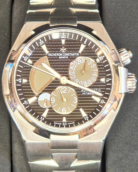 2013 Vacheron Constantin Overseas Dual Time 42MM Black Dial Steel Bracelet (47450/B01A-9227)