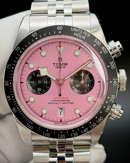 2025 Tudor Black Bay Chrono "Flamingo" 41MM Pink Dial Steel Bracelet (79360N)