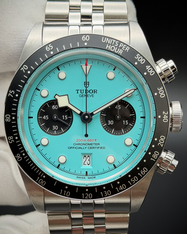 2025 Tudor Black Bay Chrono "Flamingo" 41MM Turquoise Dial Steel Bracelet (79360N)
