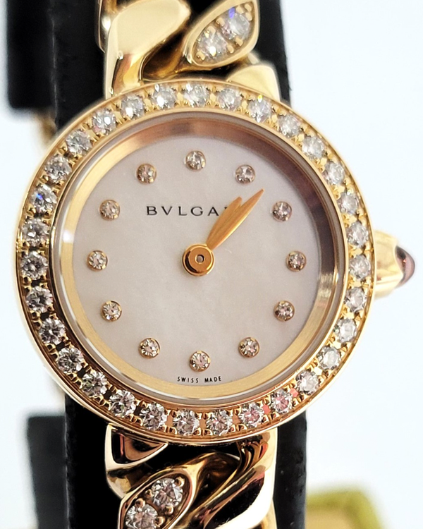 Bvlgari Bvlgari Piccola Catene 22MM Quartz Mother Of Pearl Dial Rose Gold Bracelet (BBCP22G)