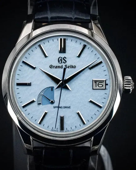2025 Grand Seiko Elegance Collection "Skyflake" 40.2MM Blue "Snowflake" Dial Leather Strap (SBGA407)