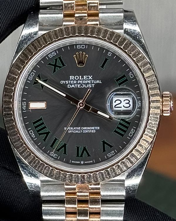 2018 Rolex Datejust "Wimbledon" 41MM Slate Dial Two-Tone Jubilee Bracelet (126331)
