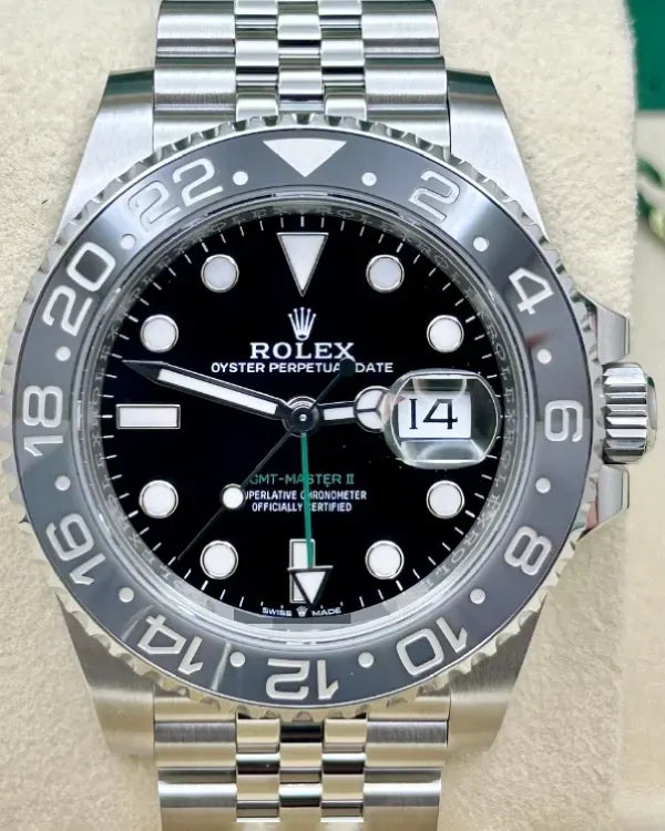 2024 Rolex GMT-Master II "Bruce Wayne" 40MM Black Dial Jubilee Bracelet (126710GRNR)