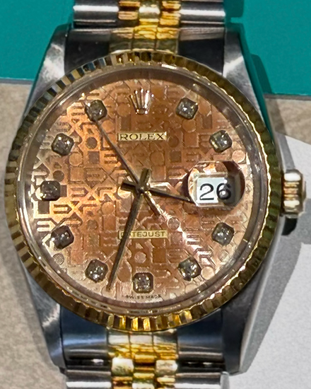 1994 (S Serial) Rolex Datejust 36MM Champagne "Jubilee" Dial Two-Tone Jubilee Bracelet (16233)