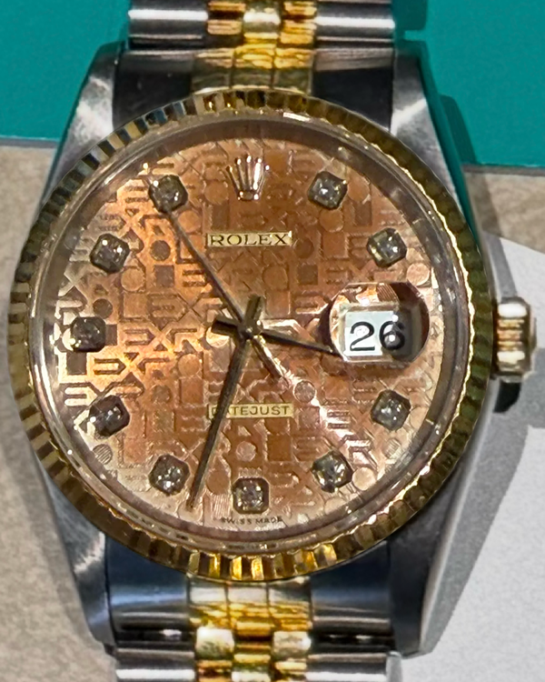 1994 (S Serial) Rolex Datejust 36MM Champagne "Jubilee" Dial Two-Tone Jubilee Bracelet (16233)