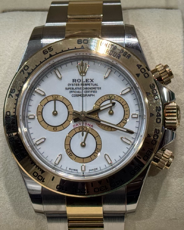 2025 Rolex Cosmograph Daytona 40MM White Dial Two-Tone Oyster Bracelet (126503)
