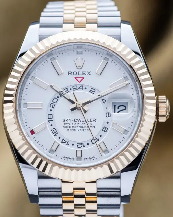 2023 Rolex Sky-Dweller 42MM White Dial Two-Tone Jubilee Bracelet (336933)