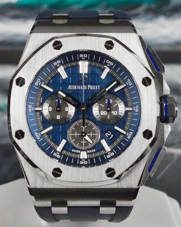 2020 Audemars Piguet Royal Oak Offshore Chronograph 42MM Blue Dial Rubber Strap (26480TI.OO.A027CA.01)