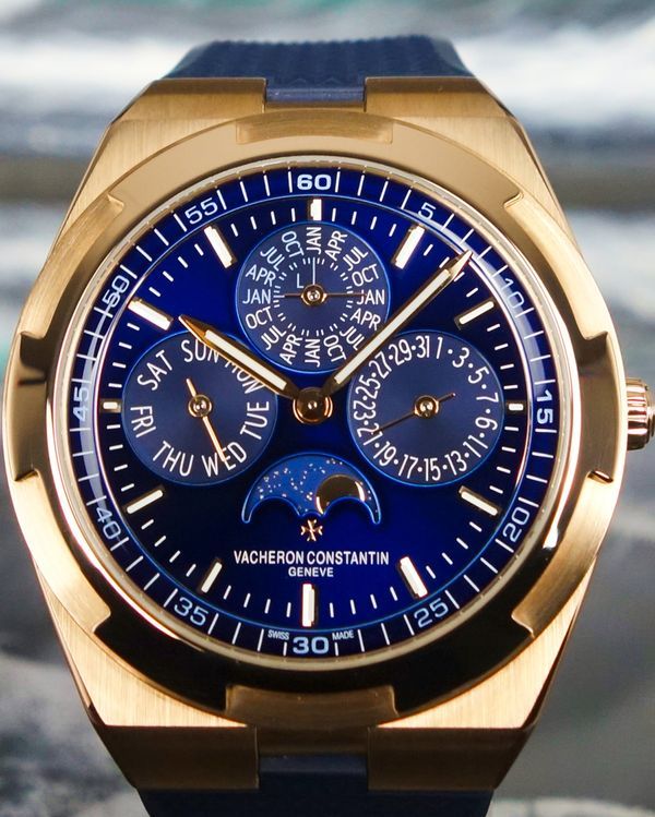 2020 Vacheron Constantin Overseas Ultra-Thin Perpetual Calendar 41.5MM Blue Dial Rubber Strap (4300V/000R-B509)