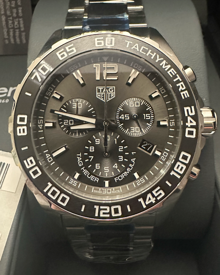 Tag Heuer Formula 1 Chronograph 43MM Quartz Grey Dial Steel Bracelet (CAZ1011.BA0843)