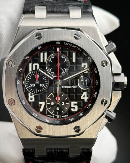 2016 Audemars Piguet Royal Oak Offshore "Vampire" 42MM Black Dial Leather Strap (26470ST.OO.A101CR.01)