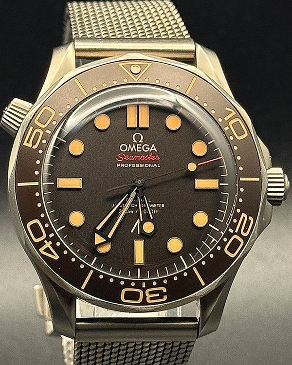 2022 Omega Seamaster Diver 300M "No Time To Die" 007 Edition 42MM Brown Dial Titanium Bracelet (210.90.42.20.01.001)