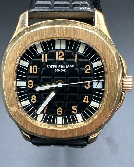 Patek Philippe Aquanaut 38MM Black Dial Rubber Strap (5065J)