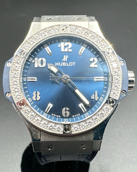 Hublot Big Bang 38MM Quartz Blue Dial Leather Strap (361.SX.7170.LR.1204)