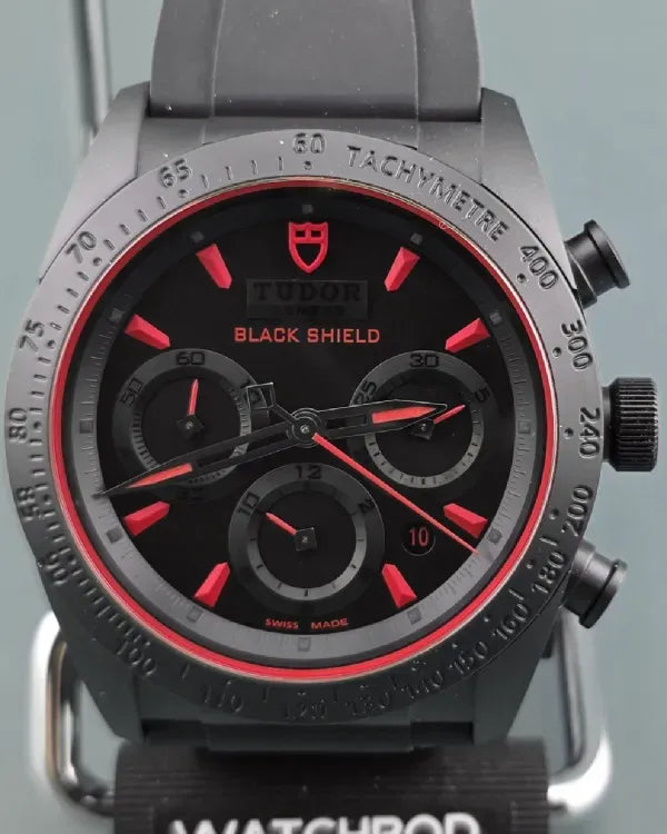 Tudor Fastrider Black Shield 42MM Black Dial Rubber Strap (42000CR)