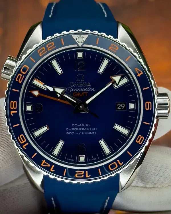 2020 Omega Seamaster Planet Ocean 600M "GoodPlanet" 43.5MM Blue Dial Rubber Strap (232.32.44.22.03.001)