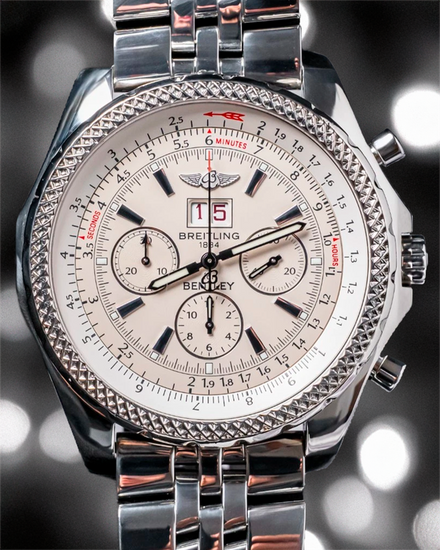 Breitling Bentley Motors 6.75 Chronograph 49MM Silver Dial Steel Bracelet (A44362)