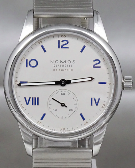 2025 NOMOS Glashutte Club 39.5MM White Dial Steel Bracelet (765)