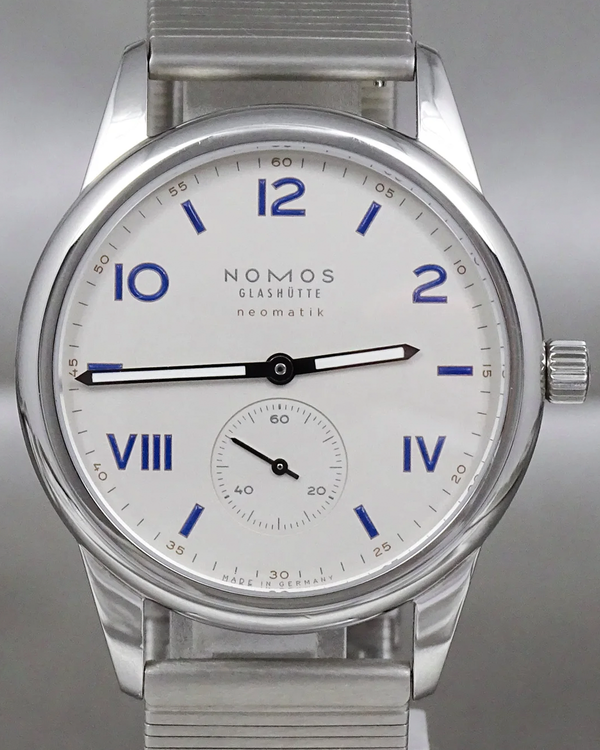 2025 NOMOS Glashutte Club 39.5MM White Dial Steel Bracelet (765)